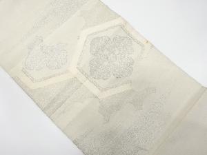 アンティーク　綴れ　花亀甲に雲模様織り出し袋帯（材料）